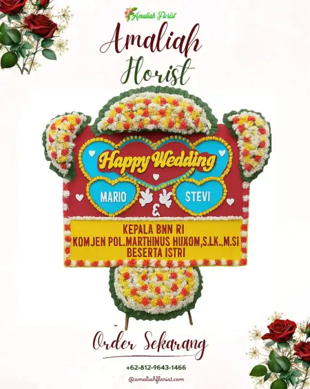 Papan Bunga Pernikahan Wedi