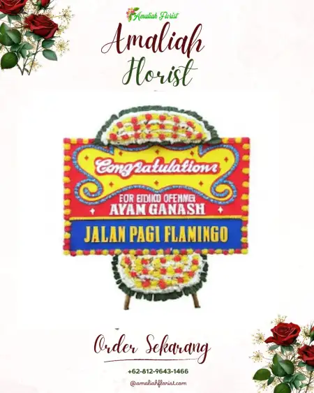 Sewa Papan Bunga Wedi